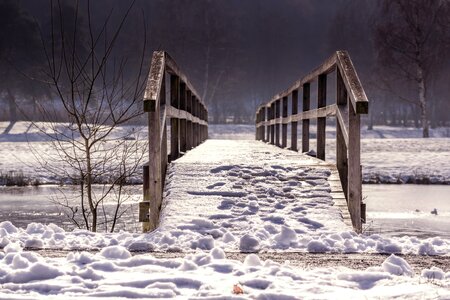 Railing winter nature