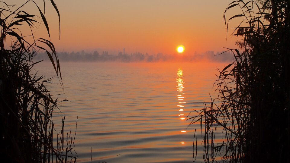 Reflection sunset sunrise photo