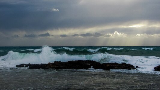 Storm sea water photo