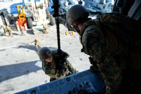 ATLANTIC OCEAN (February 26, 2018) U.S. Marines with the M…