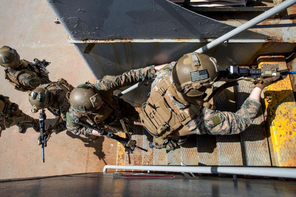 SOUDA BAY, GREECE (March 8, 2018) U.S. Marines assigned to…