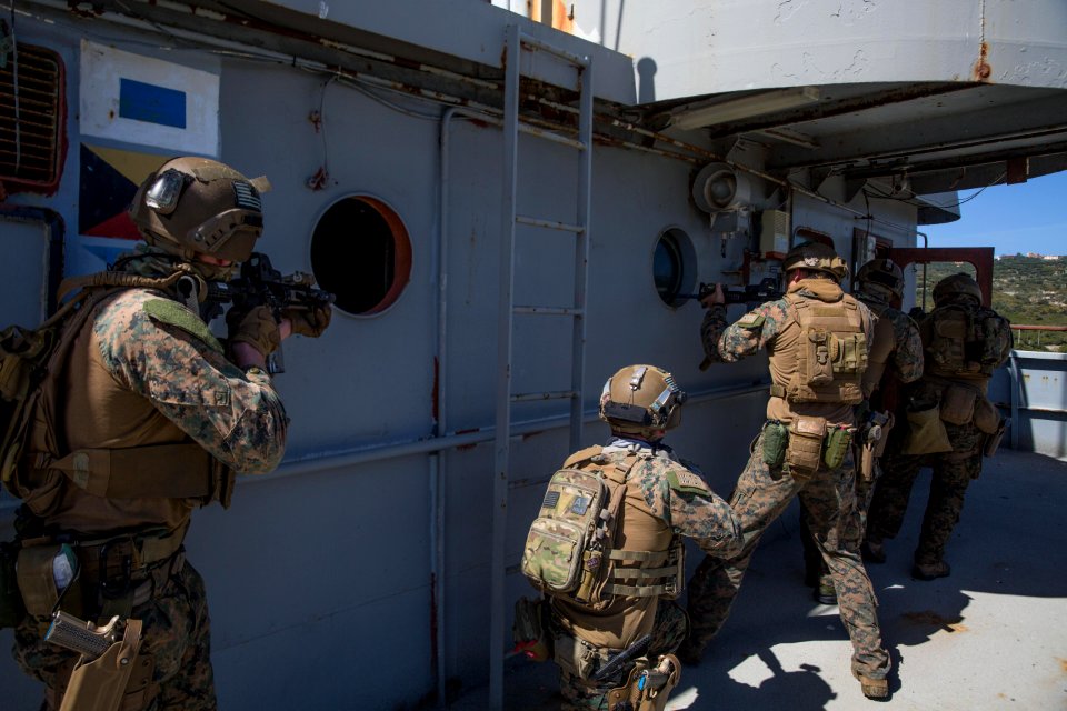 SOUDA BAY, GREECE (March 8, 2018) U.S. Marines assigned to…