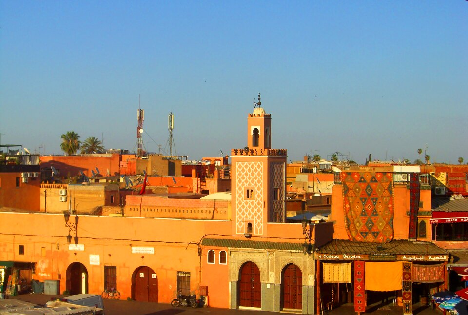 Africa historic center abendstimmung