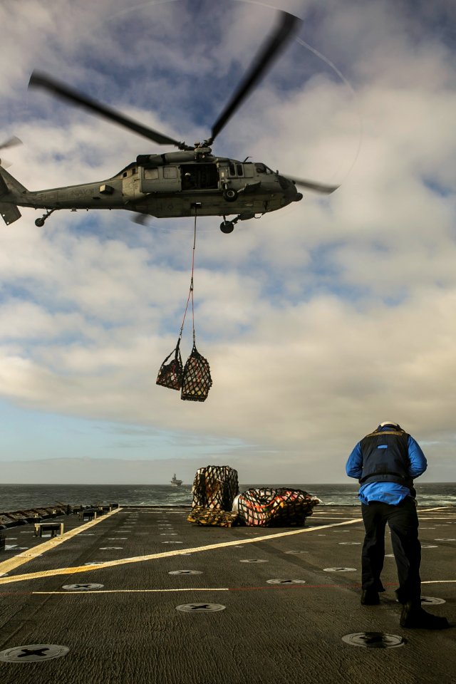 USS Oak Hill Conducts Replenishment at Sea in Atlantic Oce…