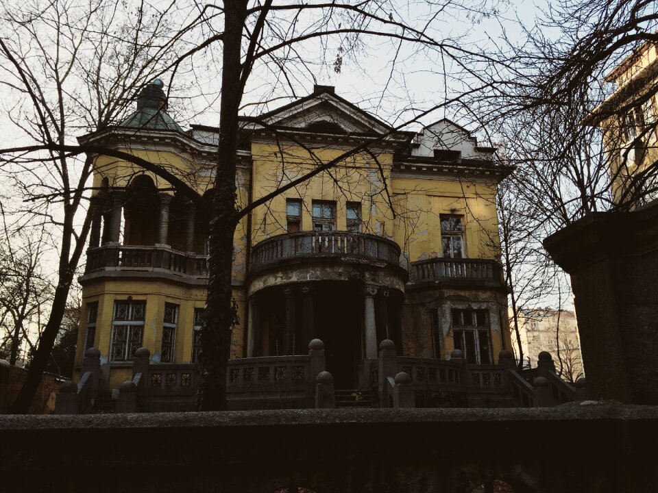 Old house yellow brown house