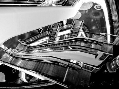 Architecture frankfurt am main germany black and white photo