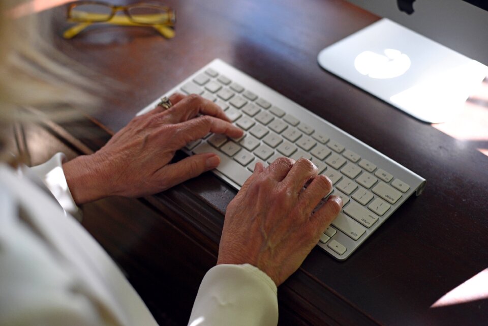 Computer keyboard writing