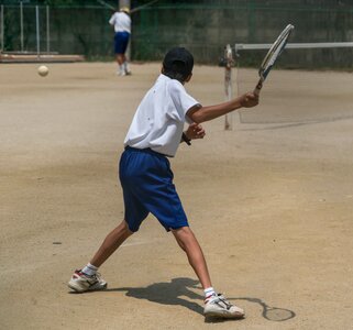 Tennis tennis racket action photo