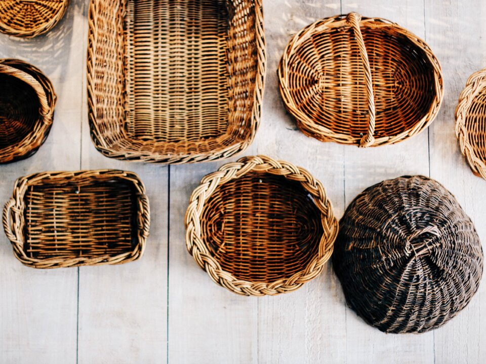 Wicker containers carry