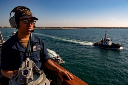 USS Carney Departs Rota Spain photo