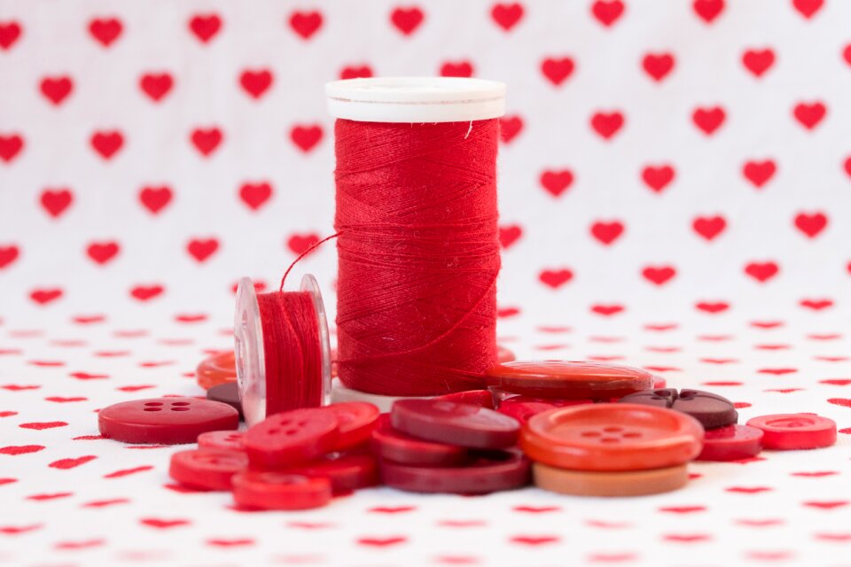 Buttons sewing material