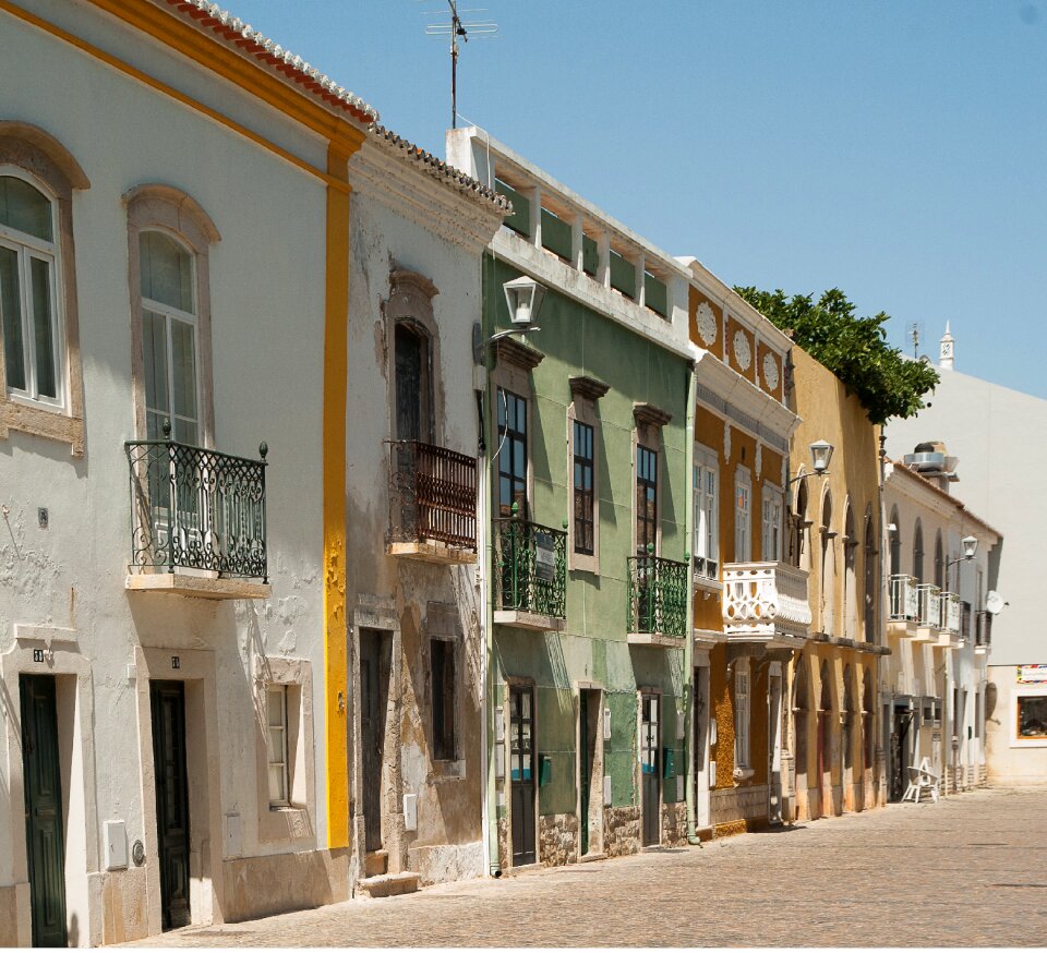 Tavira facades balconies