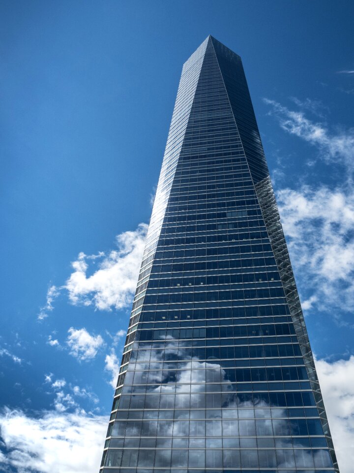 Clouds buildings glass