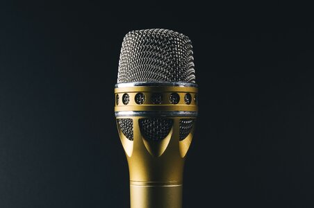 Metal mic microphone photo
