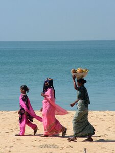 Woman sea india