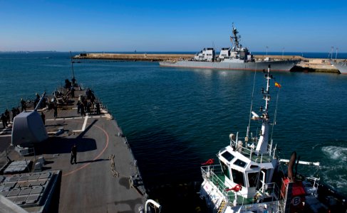 USS Carney Departs Rota Spain photo