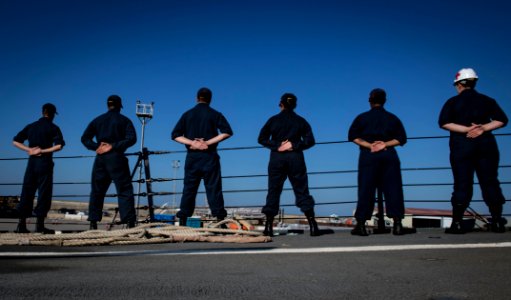 USS Carney Departs Rota Spain photo