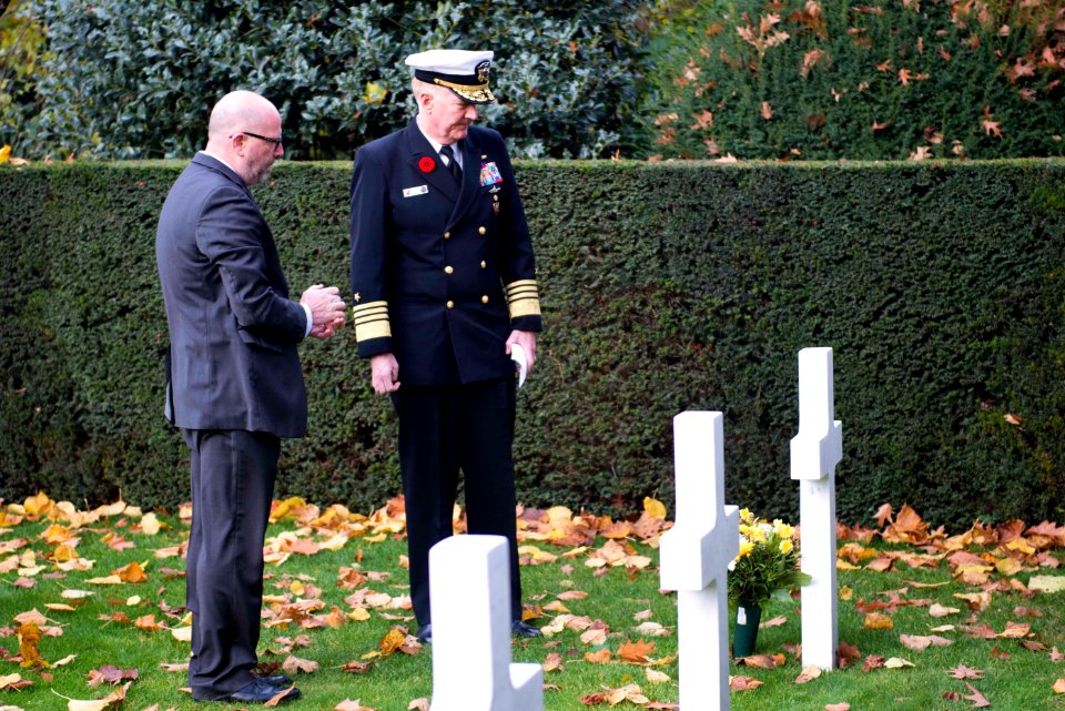 Adm. Foggo commemorates Armistice Day in Belgium