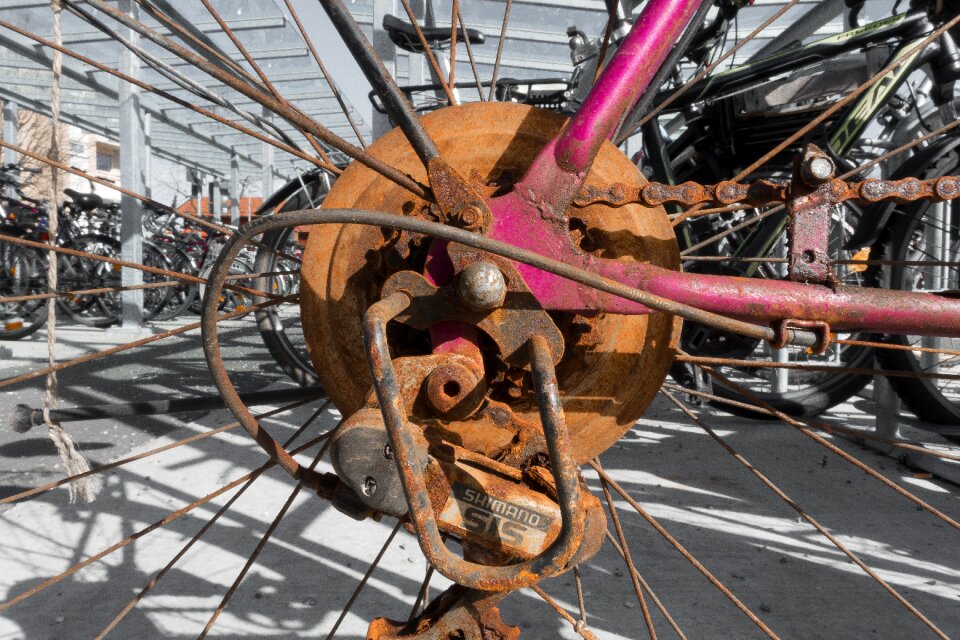 Rusted rust parking space