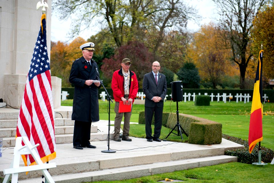 Adm. Foggo commemorates Armistice Day in Belgium