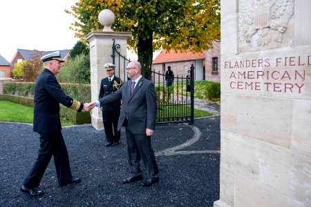 Adm. Foggo commemorates Armistice Day in Belgium photo
