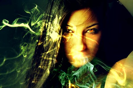 Witchcraft mystical woman photo