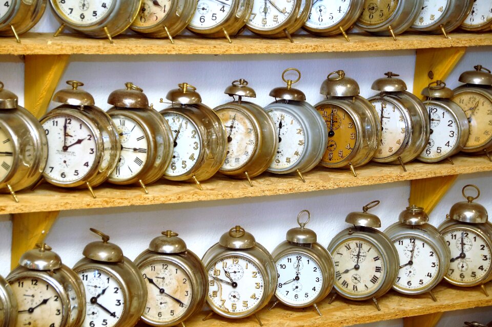 A collection of an antique clock