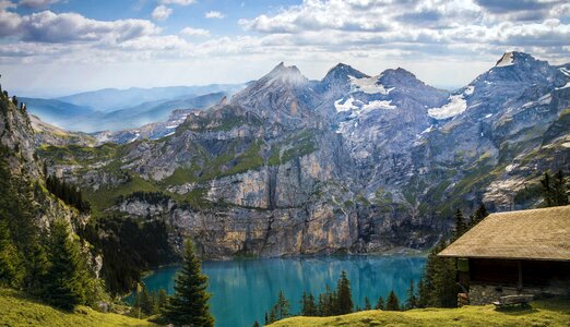 Lake oeschinen alm landscape