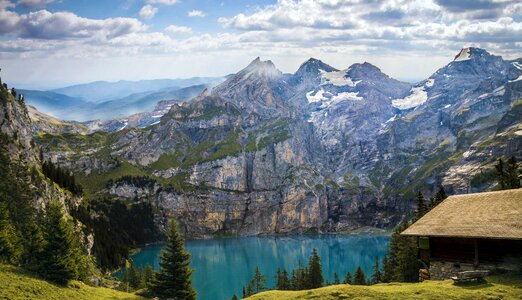 Lake oeschinen alm landscape photo