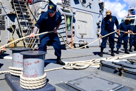 USS Ross Departs Rota, Spain
