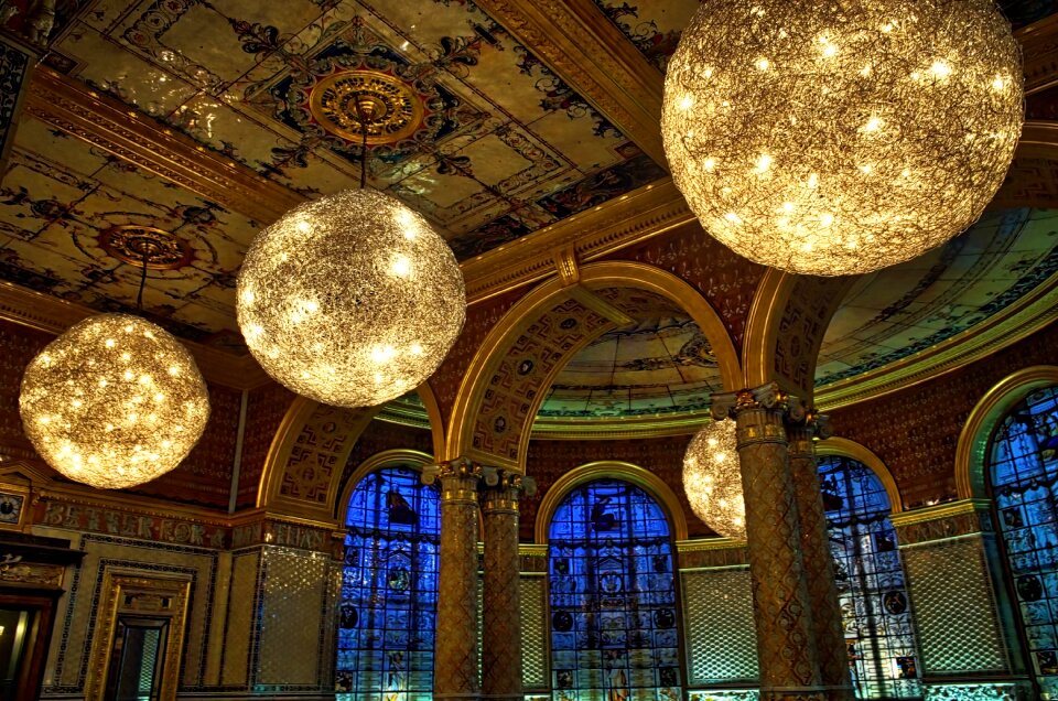 Glitter lighting brown church