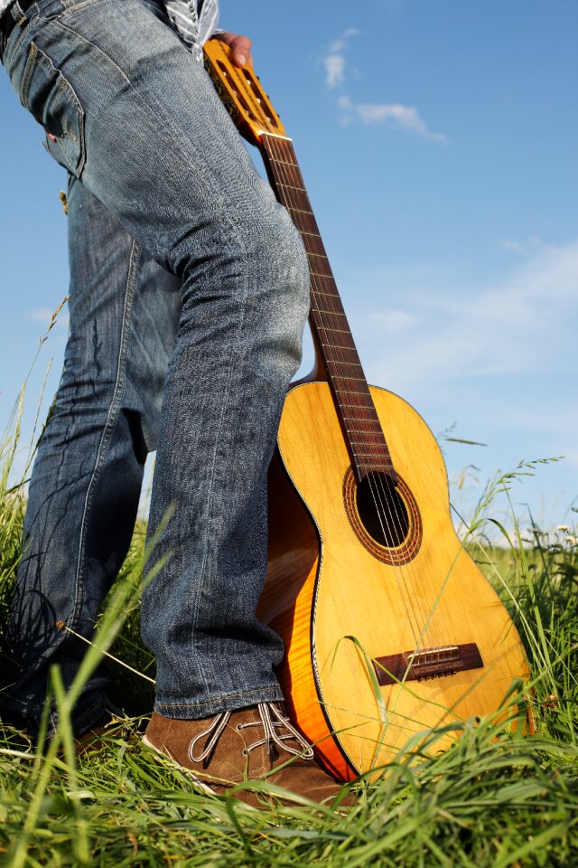 Guitar player classical instrument