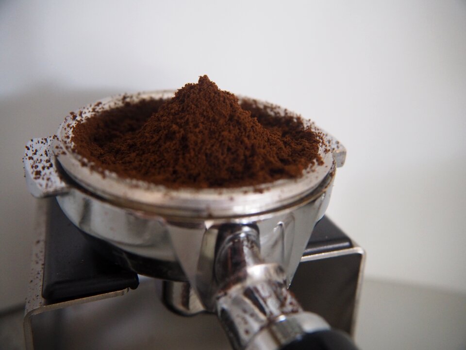 Espresso datailaufnahme coffee ground