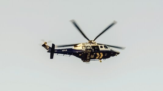 Police emergency chopper