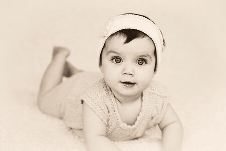 Hair band dress sepia