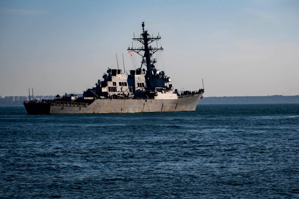 USS Carney (DDG 64) gets underway during SB19
