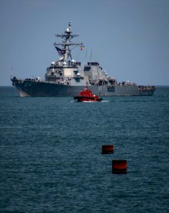 Sea Breeze 2019 - USS Carney (DDG 64) pulls into Odesa, Uk…