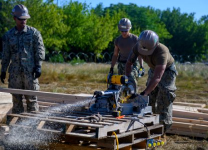 NMCB 133 Begins Construction of a Hardened Sentry Post Dur… photo