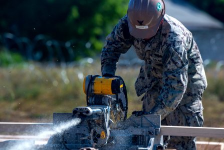 NMCB 133 Begins Construction of a Hardened Sentry Post Dur… photo