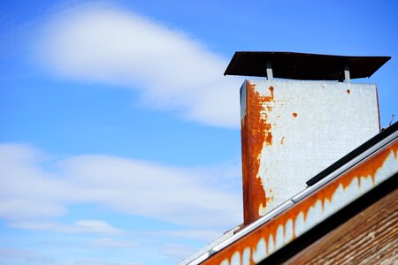 Roof chimney heat photo