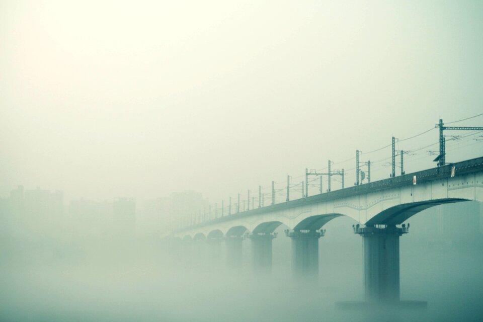 Railway landscape travel