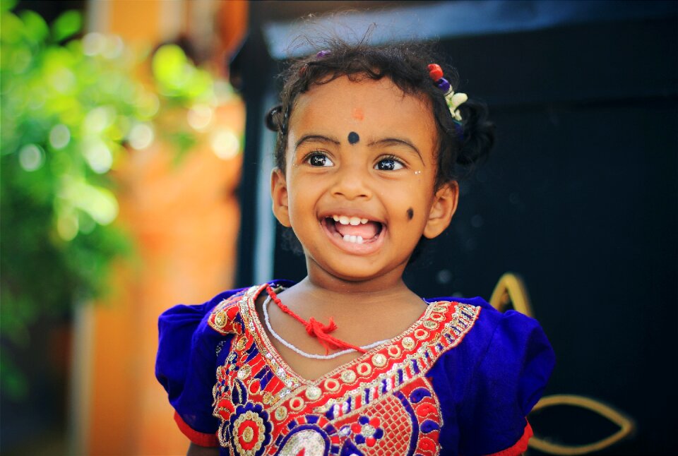 Happy children girl