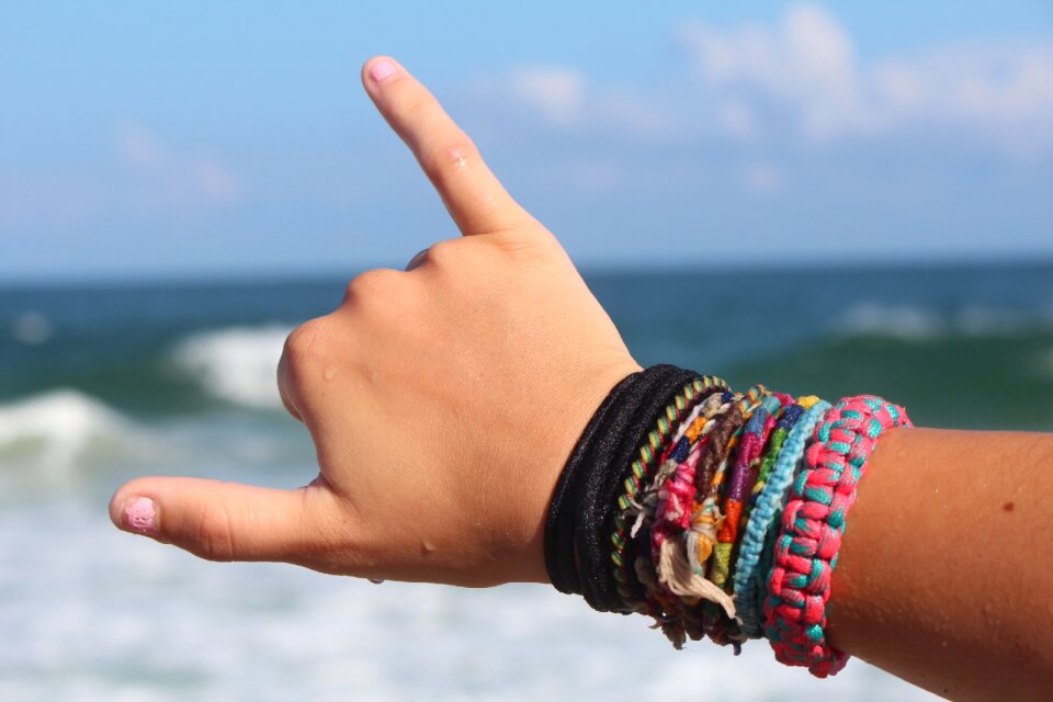 Bracelet hand jesture