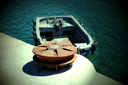 Quay wall portugal sea photo