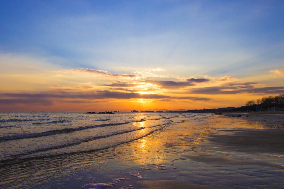 Scenery beach sunset