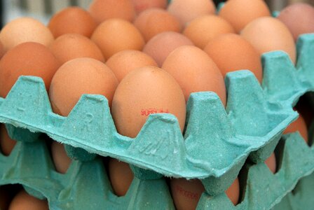 Market hens egg carton