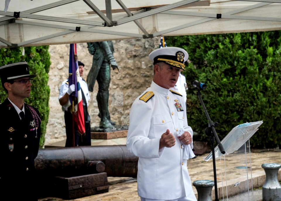 RADM Zirkle Honors Navy Grasse Day with Oldest Ally