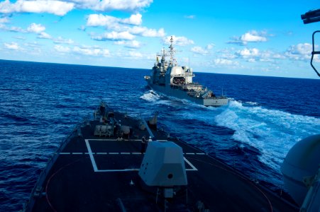 USS Farragut alongside USS Normandy