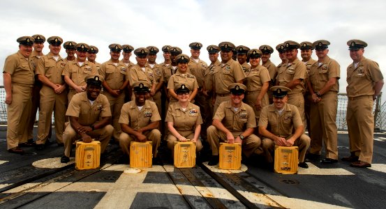 Chief Pinning Ceremony aboard Farragut