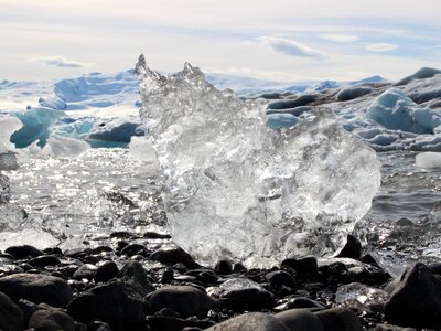 Snow iceland jökulsárlón
